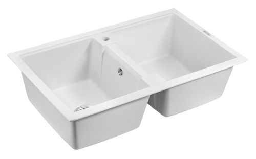 Кухонная мойка Paulmark TANDEM 80/2 PM238150-WH 80х50 цвет белый - фото 2